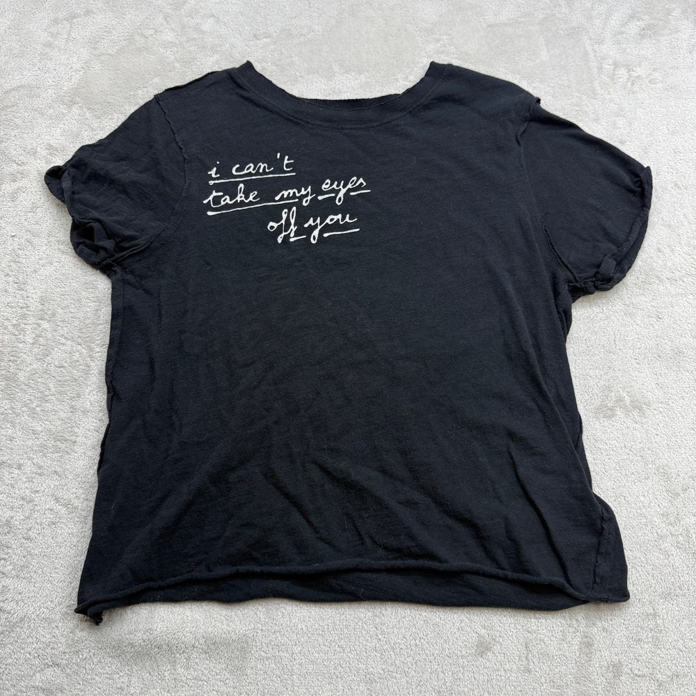 Maeve Graphic Tee Womens Small Black Laetitia Rouget I Cant Take My Eyes Off You